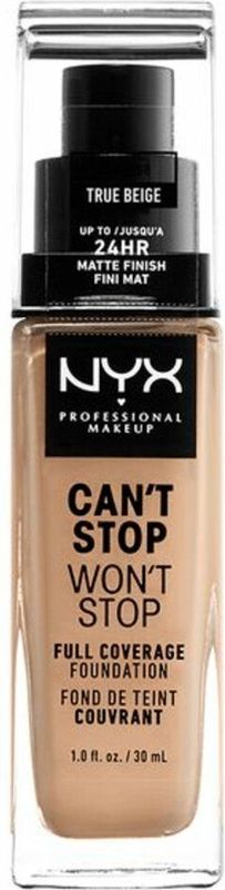Nyx Professional Makeup Can't Stop Won't Stop Foundation True Beige Volledig Dekkende Foundation Donker Beige