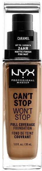 NYX Professional Makeup Can't Stop Won't Stop 24 Hour Foundation (verschiedene Farbtöne) - Caramel