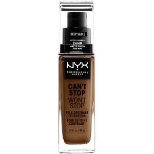 NYX Professional Makeup Can't Stop Won't Stop 24 Hour Foundation (Verschillende Tinten) - Deep Sable