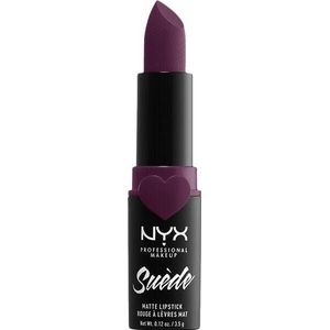 NYX Professional Makeup Lipstick - Suede Matte Lipstick, superlicht en poederachtig lippenstift, intense matte afwerking, 3,5 g, Girl Bye 10