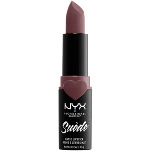 NYX Professional Makeup Lippenstift - Suede Matte Lipstick, superlichte & poederige lippenstift, intensieve matte afwerking, 3,5 g, lavendel en Lace 14