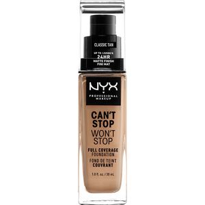 NYX Professional Makeup Can't Stop Won't Stop 24 Hour Foundation (verschiedene Farbtöne) - Classic Tan