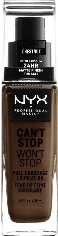 NYX Professional Makeup Wedding Can't Stop Won't Stop Full Coverage Foundation 30 ml 43 - CHESTNUT