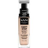 NYX Professional Makeup Can't Stop Won't Stop Full Coverage Foundation extreem dekkende foundation Tint 1.3 Light Porcelain 30 ml