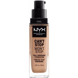 NYX Professional Makeup Can't Stop Won't Stop Full Coverage Foundation, Langdurig, Waterbestendig, Veganistische formule, Matte teint, Kleur: Medium Buff