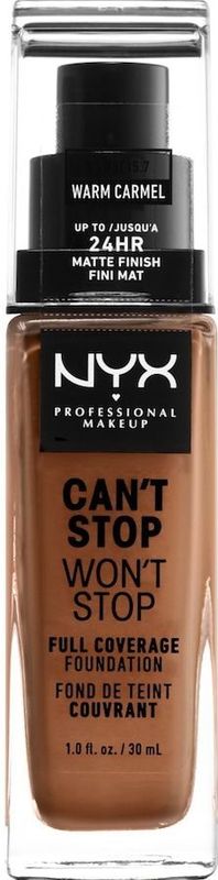 NYX Professional Makeup Can't Stop Won't Stop 24 Hour Foundation (Verschillende Tinten) - Warm Carmel