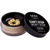 NYX Professional Makeup Poeder, Can´t Stop Won´t Stop Setting Powder, los fixeerpoeder, veganistische formule, matte afwerking, olieabsorberend, kleur: Banaan