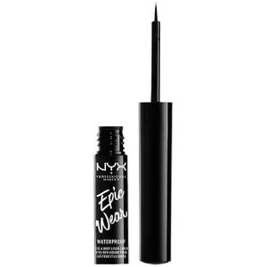 NYX Professional Makeup Epic Wear Semi-permanente vloeibare voering, duurzaam, waterbestendig, eyeliner en body art voor gezicht en lichaam, matte afwerking, kleur: zwart