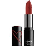 NYX Professional Makeup Lippenstift Shout Loud Satijn, Ultra-Verzadigde Kleur, Kleur: High Red (11)