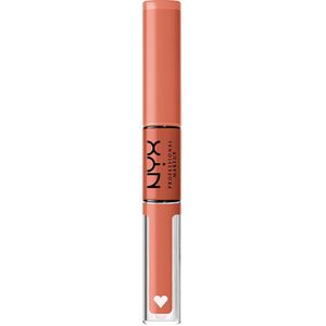 NYX PROFESSIONAL MAKEUP Shine Loud Lippenstift, intensief gepigmenteerd, dubbele lipstick en lipgloss, langhoudende glans, zonder overdracht, kleur: Goal Crusher (02), 6,80 ml