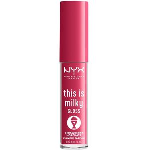 NYX Professional Makeup This is Milky Gloss Milkshakes Hydraterende Lipgloss met de geur van Tint 10 Strawberry Horchata 4 ml
