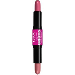 NYX Professional Makeup Wonder Stick Cream Blush Dubbelzijdige Contouren Stick Tint 01 Light Peach and Baby Pink 2x4 gr