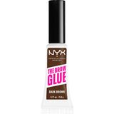 NYX Professional Makeup Getinte Wenkbrauwlijm, 16 uur houdbaar, veganistische formule, natuurlijke afwerking, borstelapplicator, The Brow Glue, Kleur: Dark Brown (04)