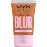 NYX Professional Makeup Weichzeichnende Foundation mit mittlerer Deckkraft und mattem Finish, Bis zu 12 Stunden Pflege und Feuchtigkeit, Mit Niacinamiden, Bare with Me, Farbe: Caramel, 1 x 30 ml