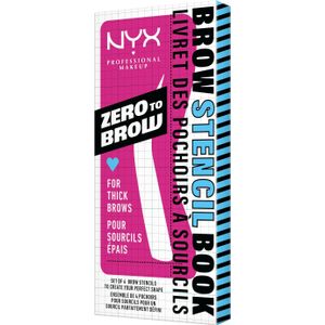 NYX Professional Makeup Zero To Brow Stencil Book sjablonen voor Wenkbrauwen 02 Thick 4 st
