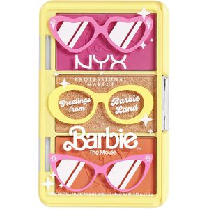 NYX Professional Makeup Barbie Mini Cheek Palette palet met highlighters en blush 28 g
