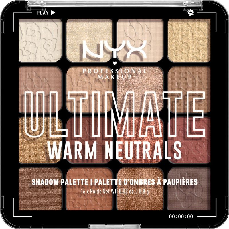 NYX Professional Makeup Ultimate Shadow Palette Warm Neutrals Oogschaduw Palet