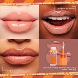 NYX Professional Makeup Lipgloss mit Schmollmund-Effekt, Glossy Finish & intensive Farbe, Extremes Volumen & Fülle dank Ingweröl, Vegane Formel, Duck Plump Lip Lacquer, Bangin' Bare