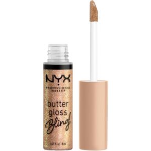 NYX Professional Makeup Butter Gloss Bling Bring the Bling Niet-plakkende Glanzende Lipgloss - Goud - 8ML