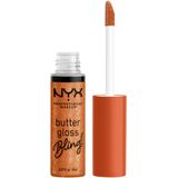 Nyx Professional Makeup Butter Gloss Bling Pricey Niet-plakkende Glanzende Lipgloss - Oranje - 8ML