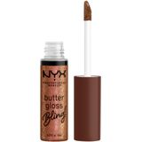 Nyx Professional Makeup Butter Gloss Bling Hustla Niet-plakkende Glanzende Lipgloss - Bruin - 8ML