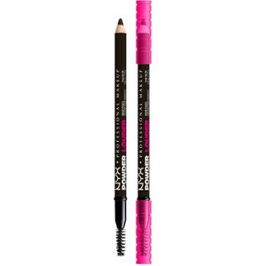 NYX Professional Makeup Powder Louder- Brow Pencil- 12HR Wear- Black, 1 Count