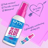 NYX Professional Make Up The Face Glue Setting Spray - Tot 24 uur draagtijd - Waterbestendige formule zonder plakkerigheid - 60ml