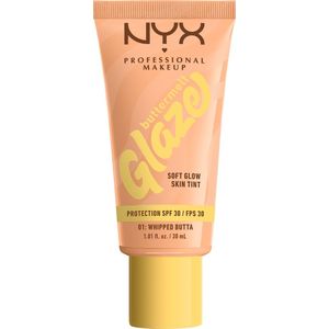 NYX Professional Make Up Buttermelt Glaze Whipped Butta Foundation Tot 12 uur draagtijd SPF 30 bescherming 1