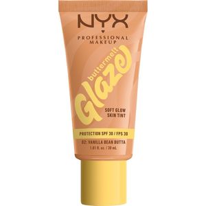NYX Professional Make Up Buttermelt Glaze Vanilla Bean Butta Foundation - Tot 12 uur draagtijd - SPF 30 bescherming - 2 - 30ml