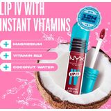 NYX Professional Make Up Lip IV 07 Bubblegum Burst Hydraterende Lipgloss - Tot 12 uur hydratatie - Verrijkt met Magnesium, Vitamine B12 en Kokoswater - 5ml