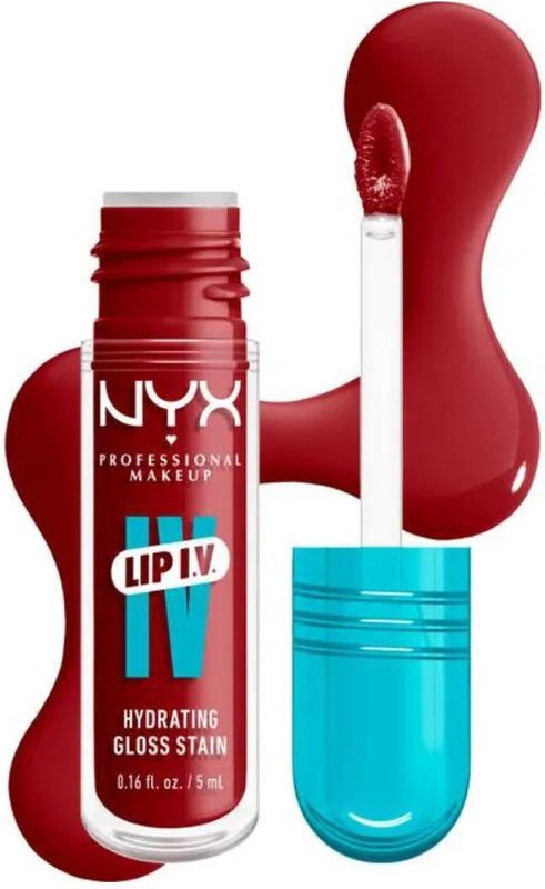 NYX Professional Make Up Lip IV 13 Cranberry Splash Hydraterende Lipgloss - Tot 12 uur hydratatie - Verrijkt met Magnesium, Vitamine B12 en Kokoswater - 5ml