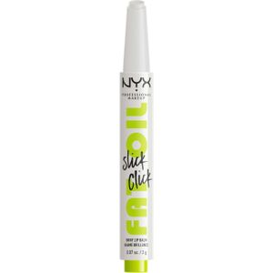 NYX Professional Make Up Fat Oil Slick Click Lippenbalsem - Tot 12 uur hydratatie - Verrijkt met avocado-, keizersbes- en framboosolie - Going Live - 2gr