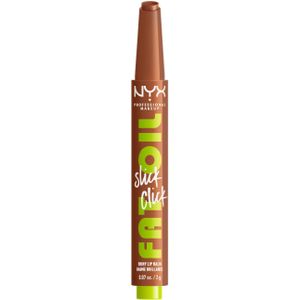 NYX Professional Make Up Fat Oil Slick Click Lippenbalsem - Tot 12 uur hydratatie - Verrijkt met avocado-, keizersbes- en framboosolie - Feedworthy - 2gr
