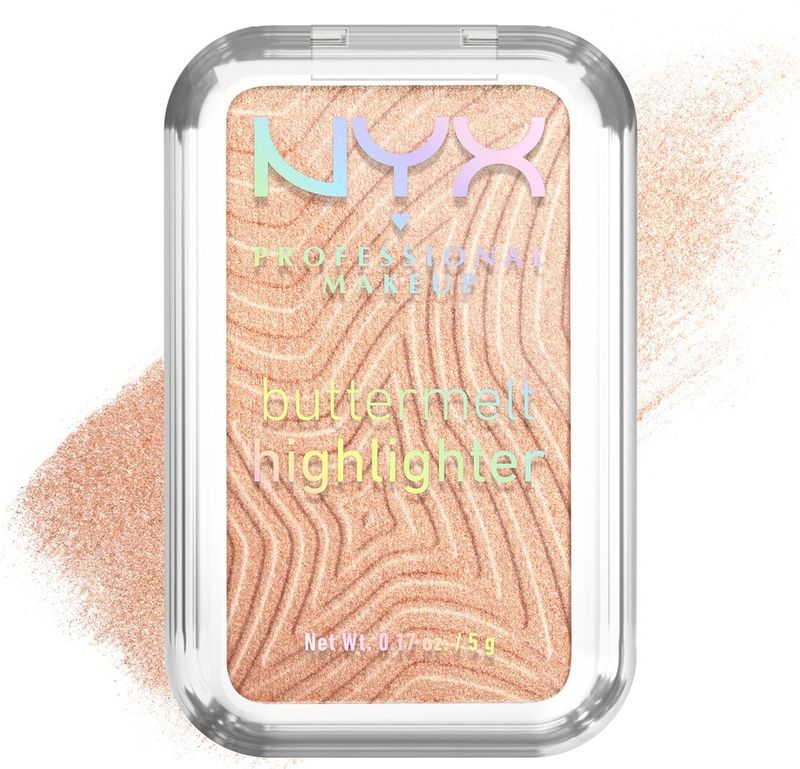 NYX Professional Make Up Buttermelt Highlighter - Blijft tot 12u zitten - Verrijkt met mango-, amandel- en sheaboter - Glaze It Butta - 5gr