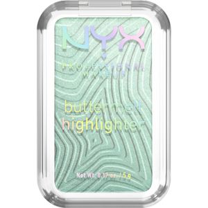 NYX Professional Make Up Buttermelt Highlighter - Blijft tot 12u zitten - Verrijkt met mango-, amandel- en sheaboter - Butta Mint - 5gr