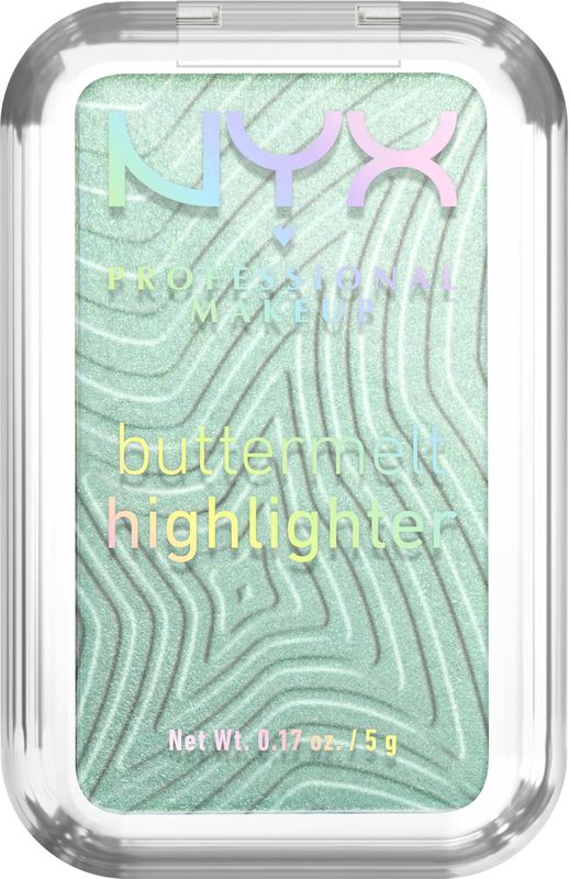 NYX Professional Make Up Buttermelt Highlighter - Blijft tot 12u zitten - Verrijkt met mango-, amandel- en sheaboter - Butta Mint - 5gr