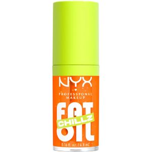 NYX Professional Make Up Fat Oil Chillz Lip Drip Lipgloss - Tot 12 uur hydratatie - Met keizersbes- en framboosolie - Citrus Chiller