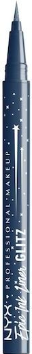 NYX Professional Make Up Epic Ink Liner Glitz Eyeliner - Intense kleur - Metallic - Denim Dazzle - 1 ST