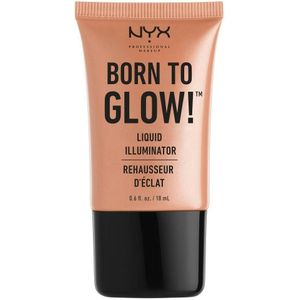 NYX Professional Makeup Born to Glow, Liquid Illuminator, Liquid Shimmer Makeup, foundation, veganistische formule, kleur: Gleam