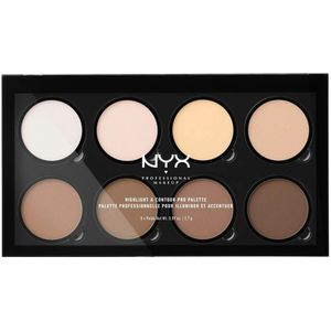 NYX Professional Makeup Highlight & Contour PRO Contour Palet 8x2,7 gr