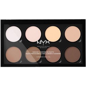 NYX Professional Makeup Highlight & Contour Pro Palette - Highlight & Contour - 8 x 2,7 g