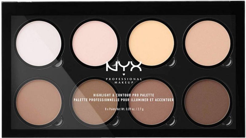 NYX Professional Makeup Highlight & Contour Pro Palette - Highlight & Contour - 8 x 2,7 g