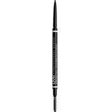 NYX Professional Makeup Augenbrauenstift, Micro Brow Pencil, Beidseitig mit ausdrehbarem Augenbrauenstift und Bürstchen, Vegane Formel, Farbton: Black