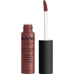NYX Professional Makeup Lippenstift, zacht, mat, crèmekleurig, mat, romig, ultra-gepigmenteerd, lange grip, kleur: Rome