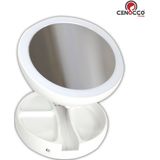 CENOCCO CC-9050 LED-spiegel, inklapbaar, dubbelzijdig, 10-voudige vergroting, wit