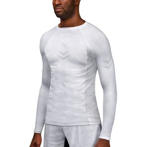 Hayabusa Arrow Ranked Long Sleeve Rashguard - Wit