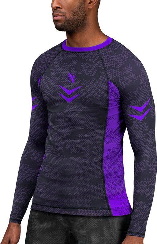 Hayabusa Arrow Ranked Long Sleeve Rashguard - Paars