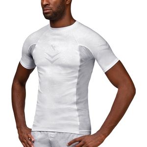 Hayabusa Arrow Ranked Short Sleeve Rashguard - Wit