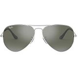 Ray-Ban Zonnebril Aviator unisex zilveren grijze spiegel  | Sunglasses