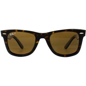 Ray-Ban Wayfarer Rb2140 902/57 50 - vierkant zonnebrillen, unisex, bruin, polariserend